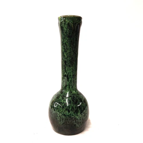 Haeger Art Pottery Vase Green Mottled Bud Vase MCM USA Vintage