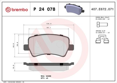 Bremsbelag Satz Bremsscheibe Scheibenbremse für Ford 2006-2018 Hinten P24078