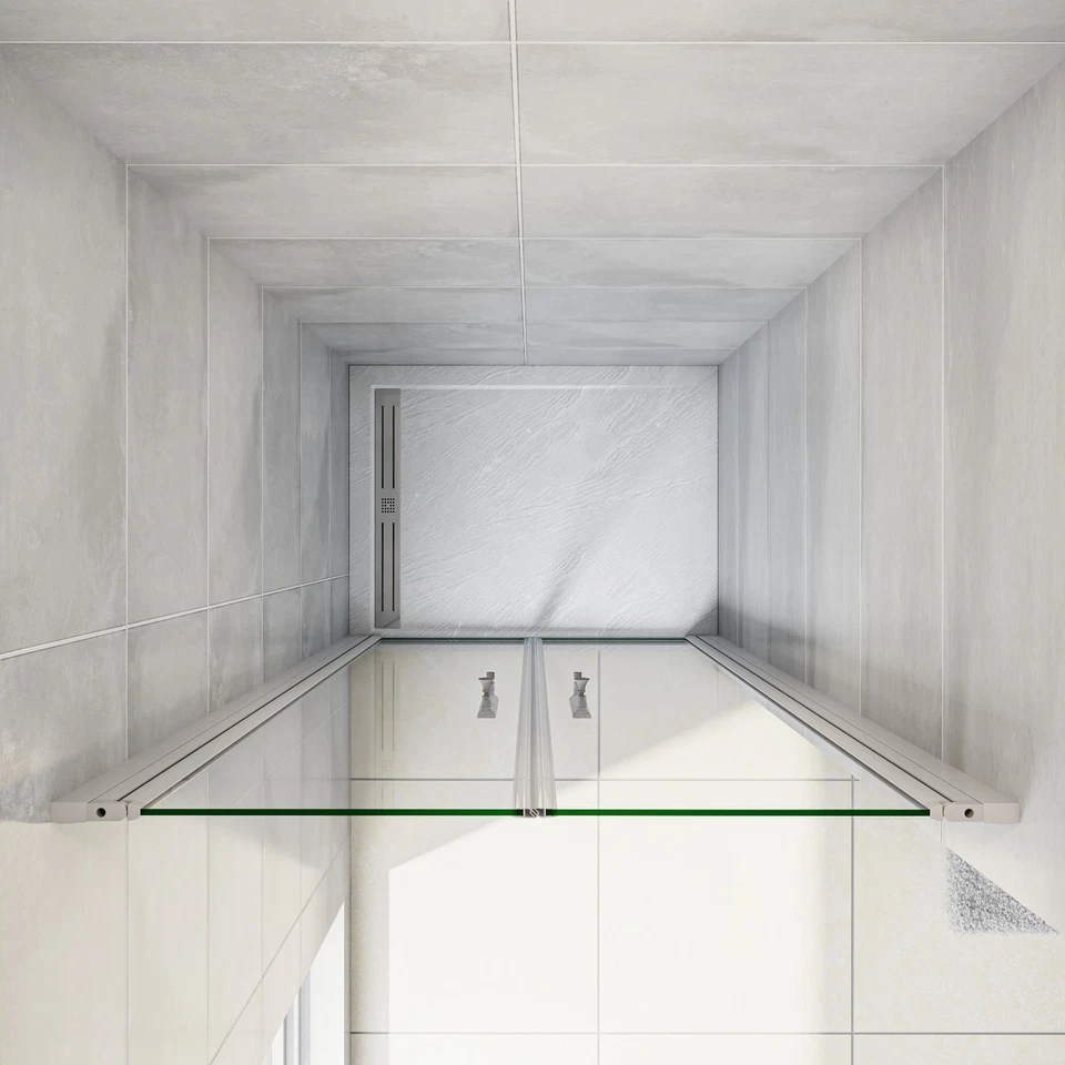 Duschkabine Duschtür Pendeltür Nischentür Duschabtrennung Schwingtür NANO Glas - Bild 4 von 4