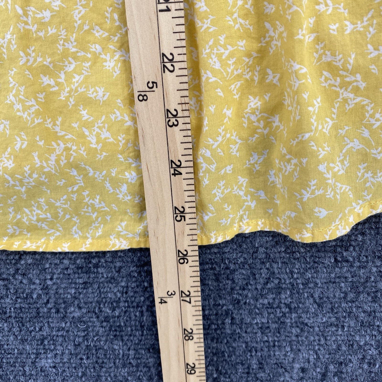 Universal Thread Yellow Micro Floral Peasant Tuni… - image 8