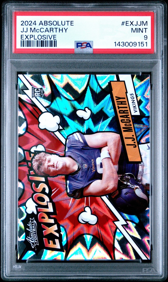 強迫　第七版foil 2024 Panini Absolute - Explosive J.J. McCarthy #EX-JJM (RC) for