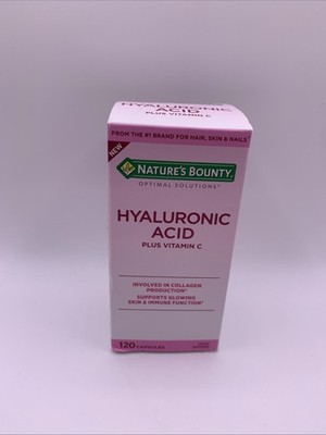Nature's Bounty Hyaluronic Acid + Vit C Supplement, 120 Capsules 05/2026