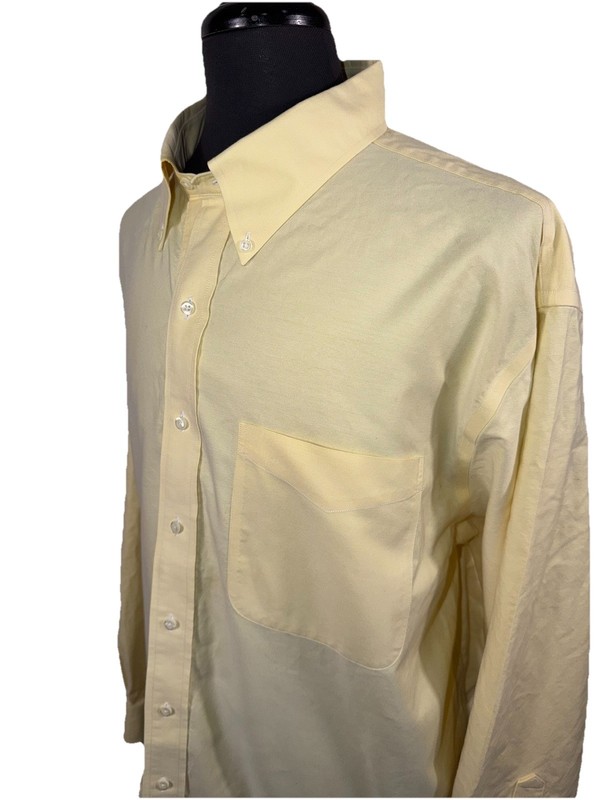 BIG & TALL BROOKS BROTHERS BANANA YELLOW OCBD SHIRT SZ 19 36/37