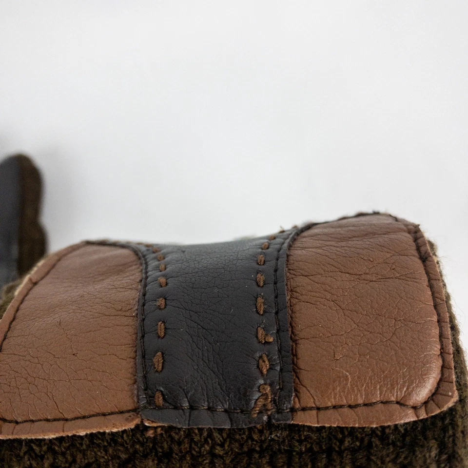 Guantes Interpur Vintage Marrón Tejido Vinilo Parche Mujer Talla Única Foto 3 de 4