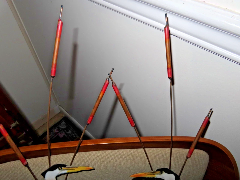 Bovano of Cheshire Pair Great Blue Heron Wall Sculpture - Image 3 of 4