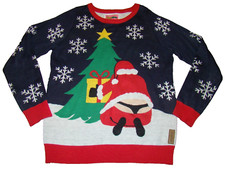 Tipsy Elves Womens M PRESENTS UNDER TREE SANTA IN THONG Ugly Christmas Sweater