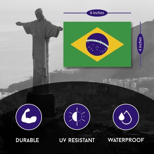 KW Vinyl Magnet Two Pack Brazilian Flag Magnetic Brazil Bra BA Car...
