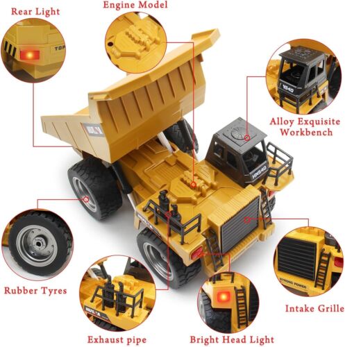 Realistic Remote Control Dump Truck - 9 Channels, Rechargeable Fun for Kids - Picture 6 of 11
