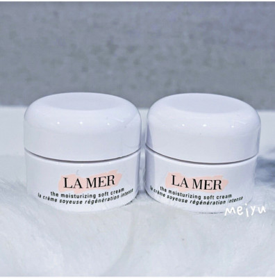 2 x La Mer The Moisturizing SOFT Cream, 3.5ml*2=7mL, 0.24 oz Total, NEW