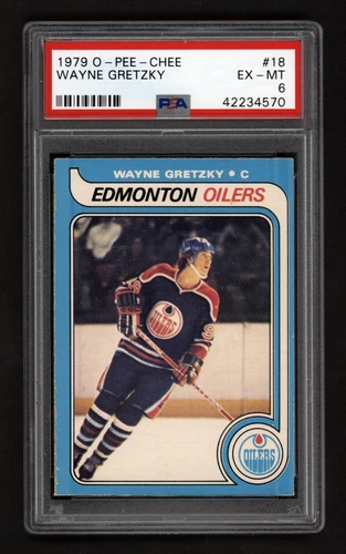 1979 OPC #18 WAYNE GRETZKY ROOKIE CARD PSA 6 EX-MT