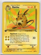 Raichu 29/62 Fossil Regular 1st Edition