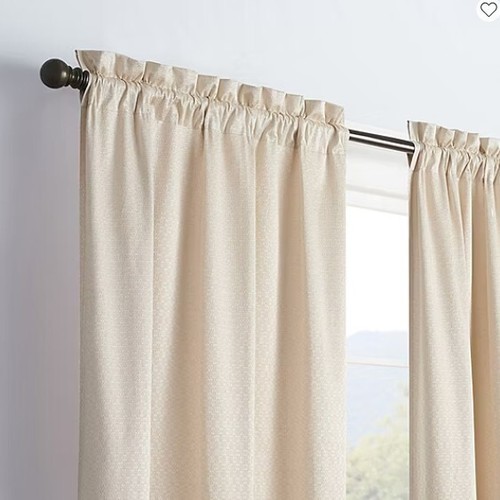 1 Panel Curtain 42" X 63" Eclipse Canova Energy Saving Blackout Rod Pocket - Picture 3 of 4