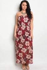 women-strapless-wine-floral-plus-lined-casual-dress-summer-relaxed-fit-boho-cute