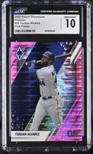 2022 Panini Chronicles Phoenix Pink Pulsar #25 Yordan Alvarez CGC 10 GEM MINT