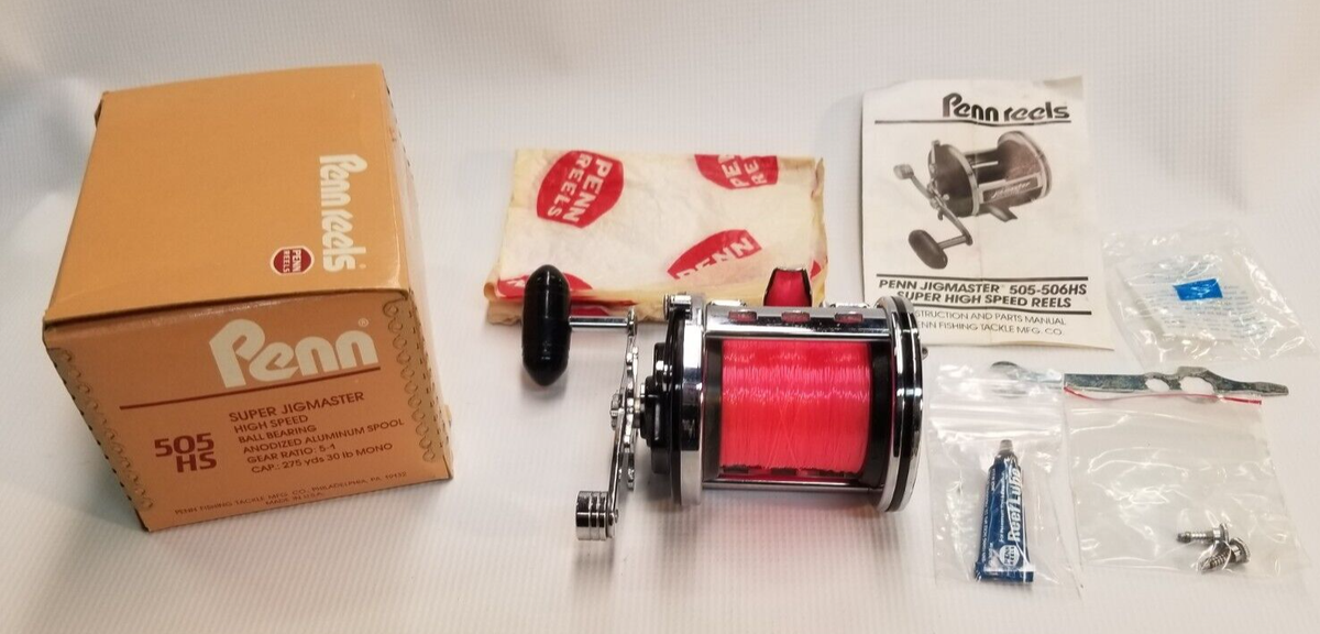 Penn Reels 505HS ハイスピードリールPENN Jigmaster Penn 505HS Super Jigmaster High Speed Fishing Reel, Vintage, New