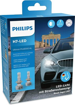 Original Philips Ultinon Pro6000 H7 LED Zulassung Deutschland Österreich (ABG)