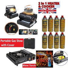 2 in 1 Portable Gas Heaters Stoves Cookers Grill Butane Gas Canisters Blow Torch