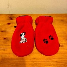 Unisex Red Disney 101 Dalmatians Mittens sz M / L