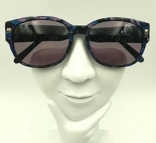 Vintage Evan Picone Society E317 Blue Purple Oval Sunglasses FRAMES ONLY