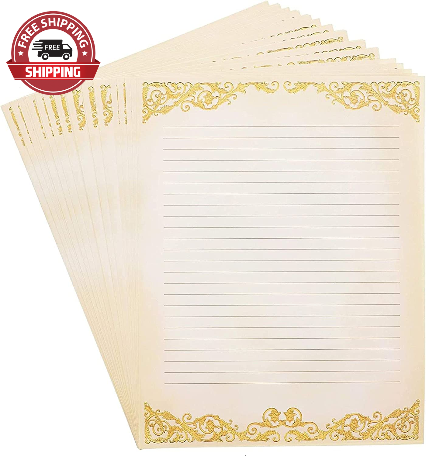 Vintage Lined Stationery Paper for Writing Letters, Ivory (8.5 X 11 In, 48  Sheet | eBay