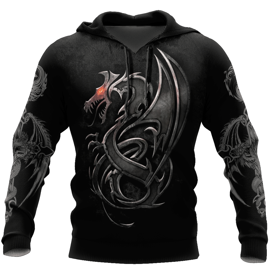 Armor Tattoo and Dungeon Dragon full 3D printed hoodie, perfect fashion
