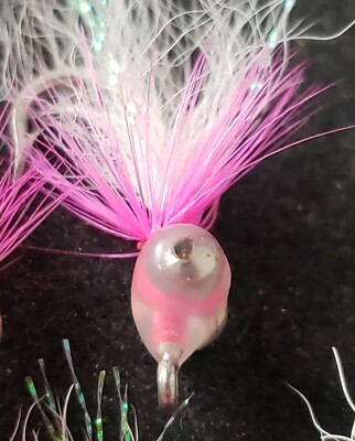 SALTWATER FLY FISHING FLIES SHRIMP EPOXY MINI PUFF PINK SIZE 4 FRONTIER BONEFISH