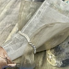 Thin 2mm Wave Eternity Squiggle Stacking Ring .925 Sterling Silver Band Size 10