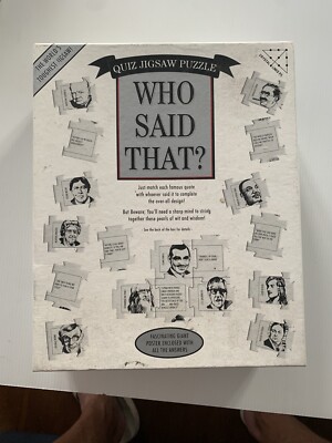 Quiz Puzzle WER HAT DAS GESAGT? Match berühmtes Zitat mit Antwortposter 1994