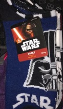 Disney Star Wars 6 Pair Of socks M/L 3-10 Kids New