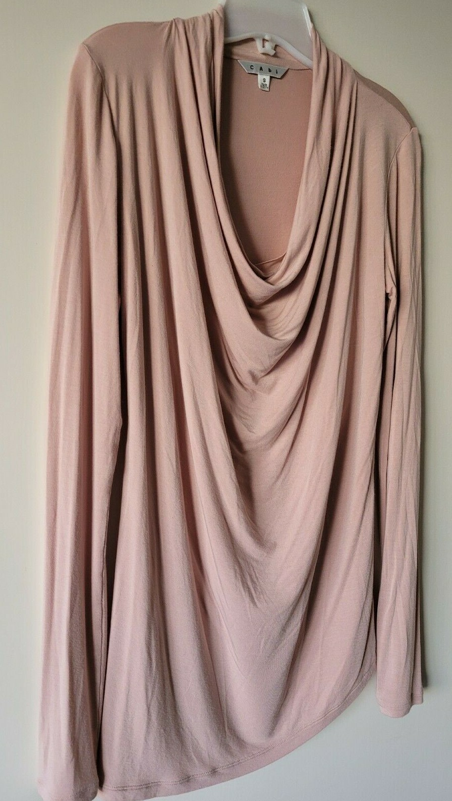 CAbi Basic Solid Tan Long Sleeve Cowl Neck Blouse… - image 5