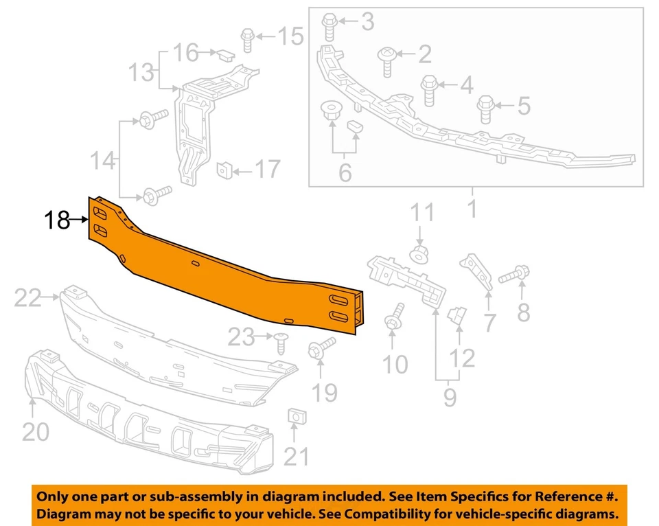 Conjunto de parachoques delantero usado se adapta a: Chevrolet Malibu 2022 sin crucero adaptativo Foto 3 de 4