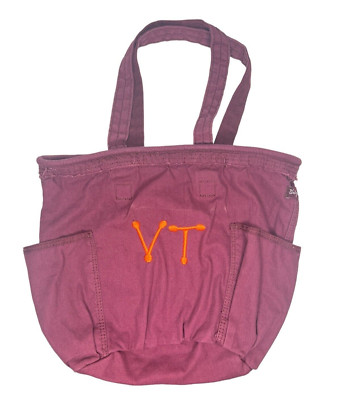 VT/Virgina Tech  Maroon and Orange Durable Dive Bag Virginia Tech Hokies Bag VT Broad Bay Maroon Orange Purse  main image 3