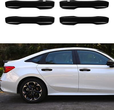 #ad For 2022 2026 Honda Civic GLOSS BLACK 4 Door Handle Covers WITH Front Smartkey $18.99