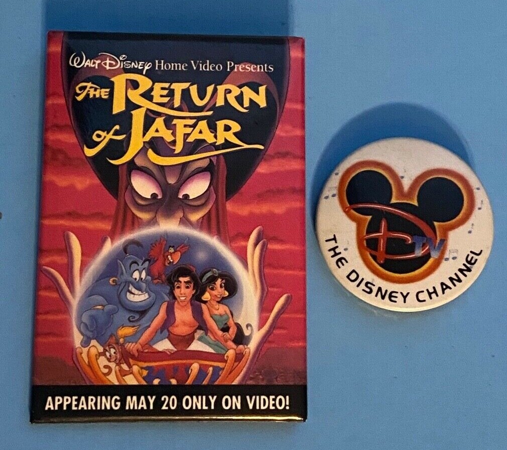 The Disney Channel and The Return of Jafar Pins Walt Disney Home Video Aladdin