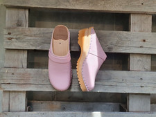 Swedish Clogs Troentorp Da Vinci Light Pink Size Veg Tanned US Womens 7 / EU 37