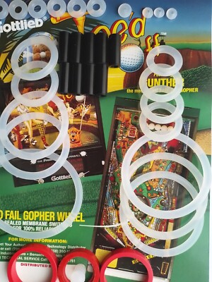 FLIPPER GOTTLIEB-TEED'OFF-KIT ELASTIQUES-CAOUTCHOUC-PINBALL RUBBER KIT