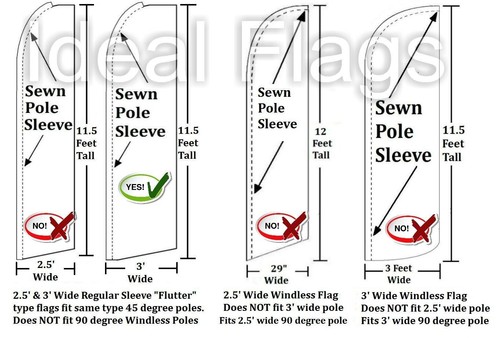 SIGN SHOP FLUTTER SWOOPER FLAG Tall Curved Top Advertising Feather Banner - Picture 4 of 5