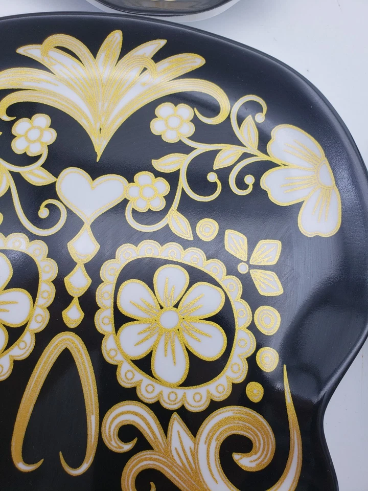 Nicole Miller Calavera de Azúcar Juego de 4 Platos de Melamina Halloween Día de Muertos Foto 4 de 4