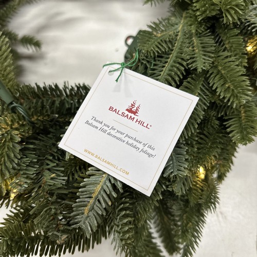 Balsam Hill 2-PACK 26 inch Fraser Fir Wreaths Clear Candlelight $239 - Picture 3 of 22