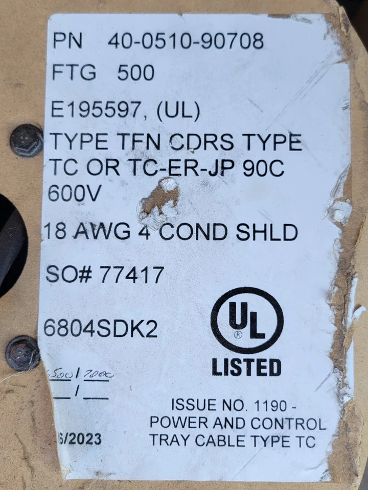 Кабель Advanced Digital 6804SDK2 18/4C экранированный лоток прямое захоронение TC-ER-JP /20 футов - Изображение 4 из 4