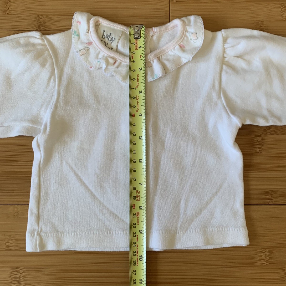 Baby Dior Small To 13 LBS Shirt Top Button Up Back Ivory