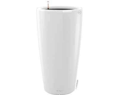 Pflanzvase Lechuza Rondo Kunststoff Ø 40 cm H 75 cm weiß inkl. Erdbewässerungsys