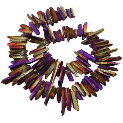 Natural Irregular Aura Crystal Shard Loose Beads for Crafts Jewelry Making Stone