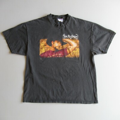 Vtg 2001 Tim Mcgraw Country Music Tour T Shirt XL Distressed