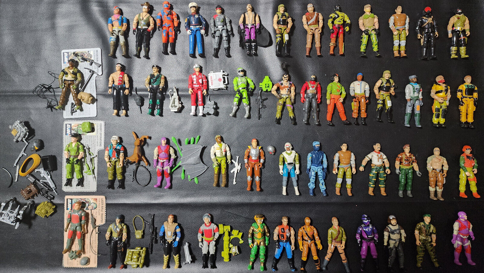 Vintage (1980's) Hasbro G.I. Joe Action Figures Lot of (50) w/ Accessories LOOSE