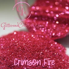 .008 Ultra Premium Ultra Fine Polyester Glitter 1/128" - Crimson Fire (PINK)