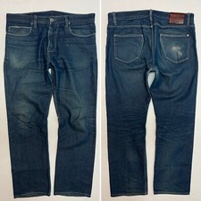 Freenote Cloth Men's 36x30 100% Cotton Dark Wash Straight Denim Selvedge Jeans