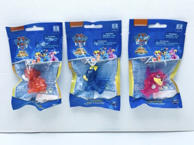 Set of 3 Paw Patrol Mighty Pups Super Paws Mini Figure Skye Marshall Chase Party