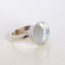 925 Sterling Bezel Blank Ring 3 to 30mm Round Bezel Cup Silver DIY Ring Supplies