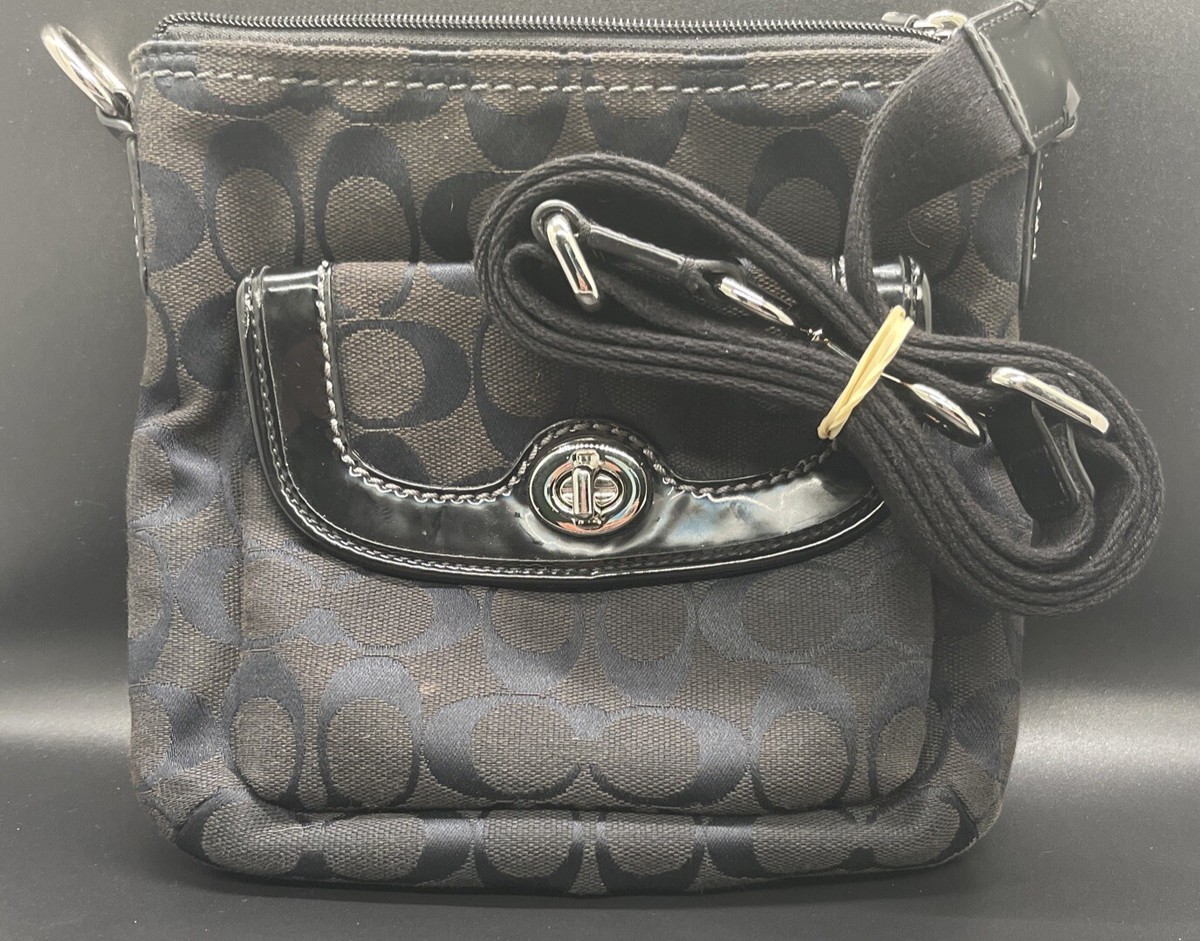 Coach Black Signature C Poppy shoulder bag | eBay